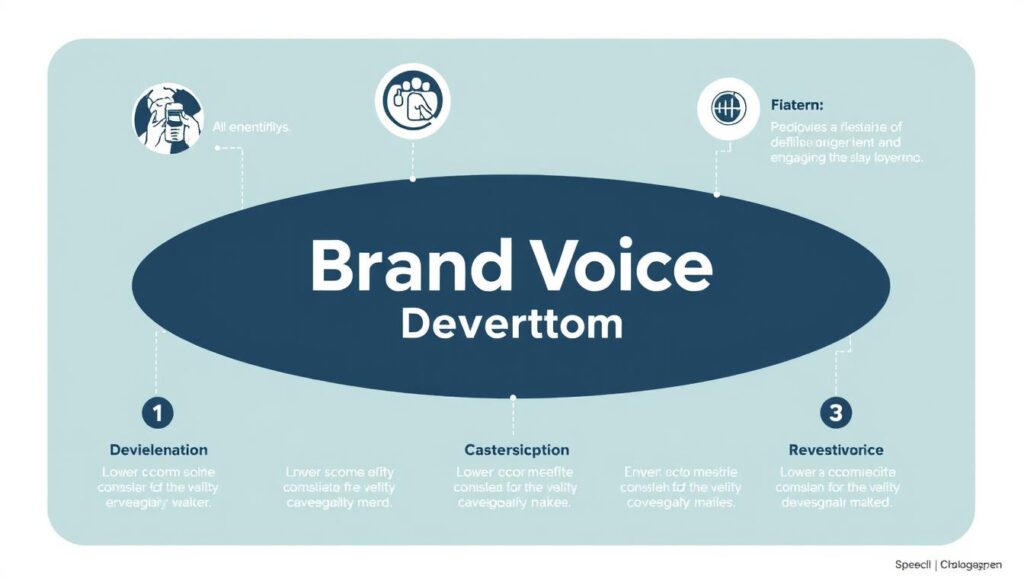 Brand voice development process illustration