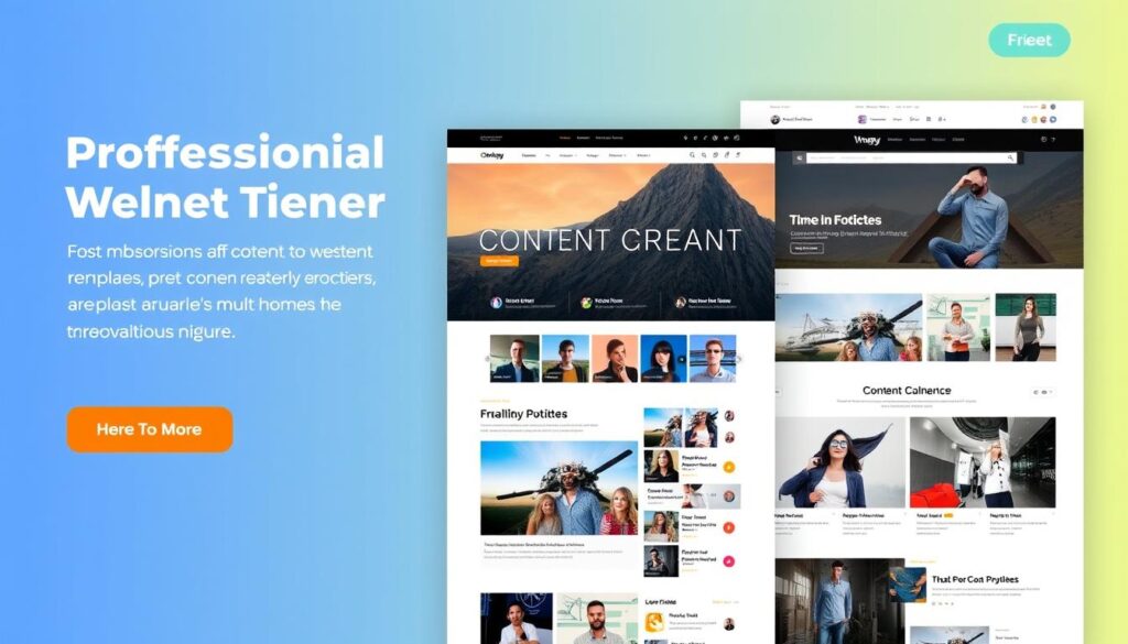 Content creator website templates