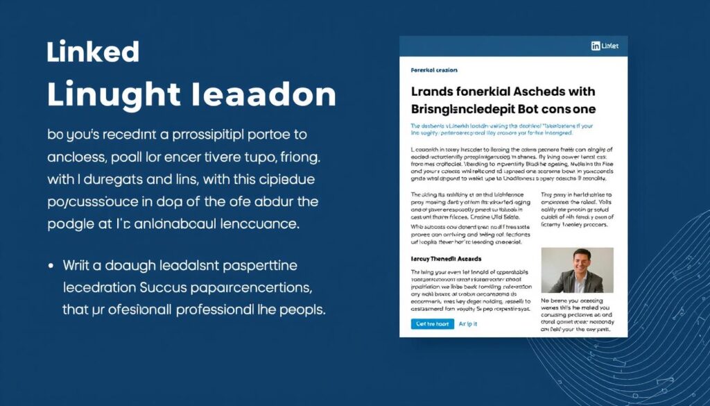 Create an image of a LinkedIn post with a thought leadership article.