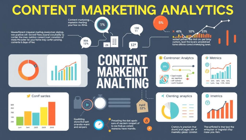 Generate an image representing content marketing analytics