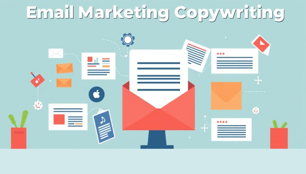 Generate an image representing email marketing copywriting