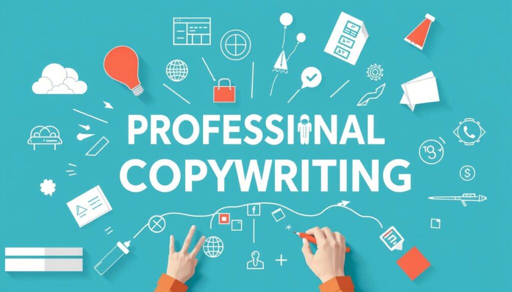 Generate an image representing the power of professional copywriting in marketing.