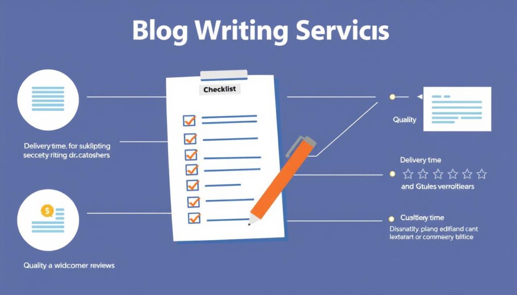 Image of a checklist for evaluating blog writing services