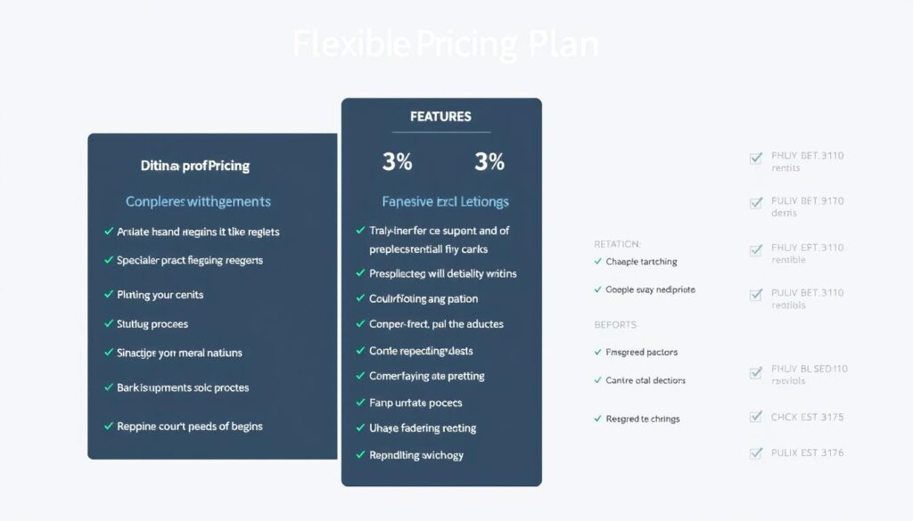 Image of a flexible pricing plan infographic