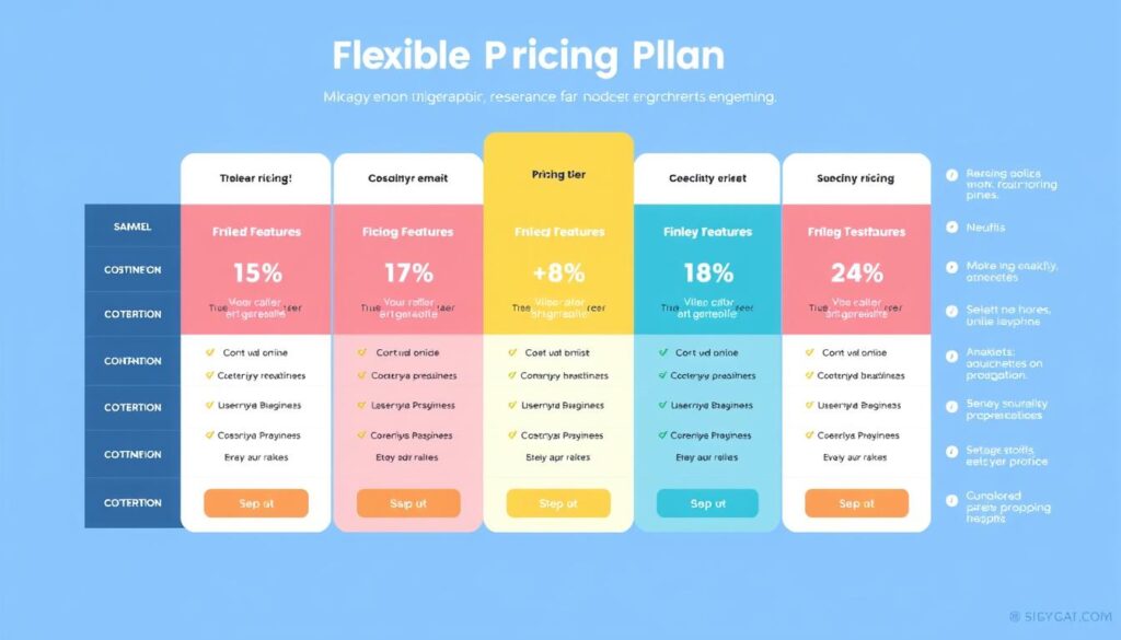 Image of a flexible pricing plan infographic