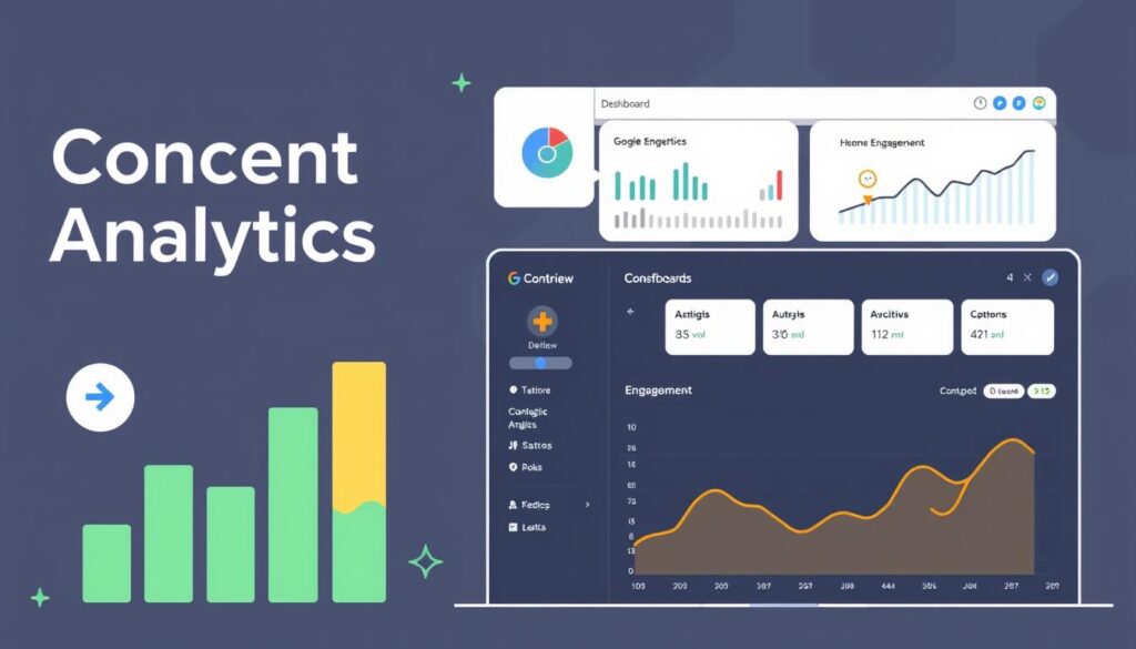 An image representing content analytics tools such as Google Analytics or a dashboard showing engagement metrics.