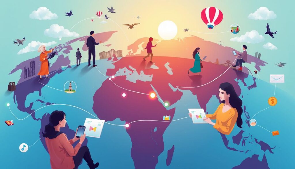 An image representing global communication