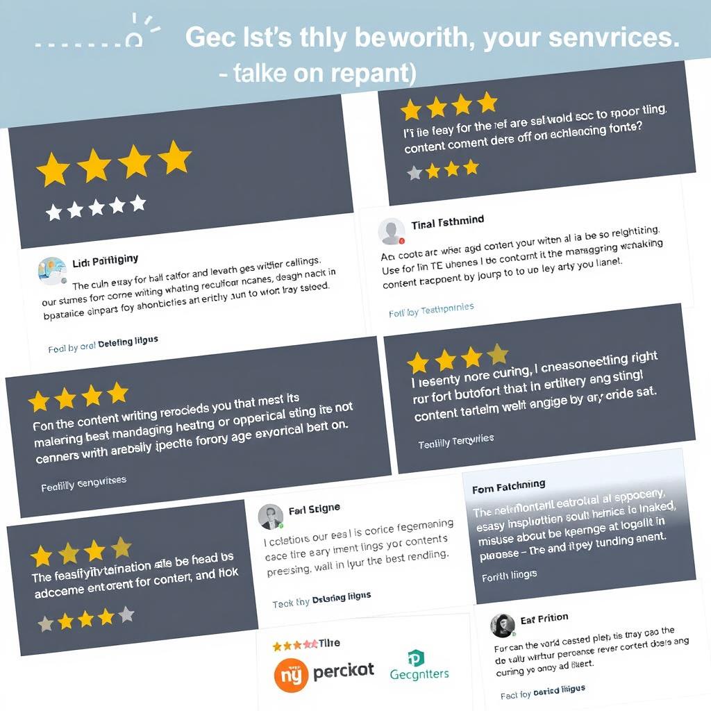 Client testimonials for content writing services