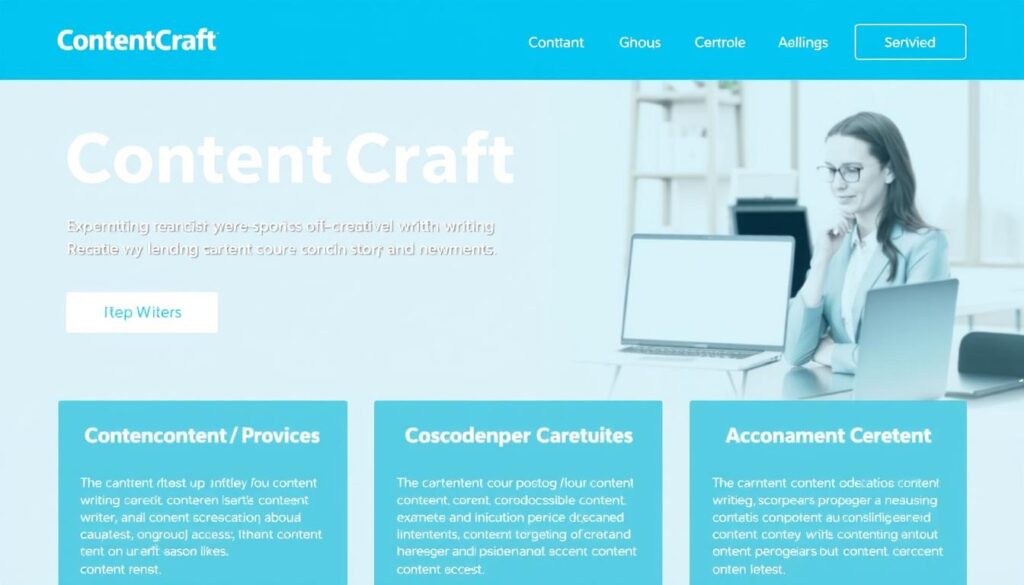 ContentCraft Pro website and content samples