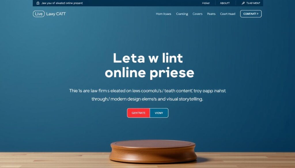 Generate an image representing a law firm's enhanced online presence through professional legal content.