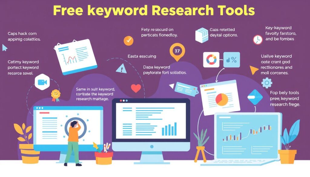 Generate an image representing free keyword research tools