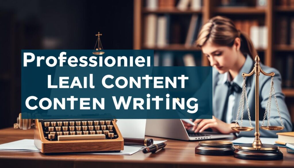 Generate an image representing professional legal content writing services