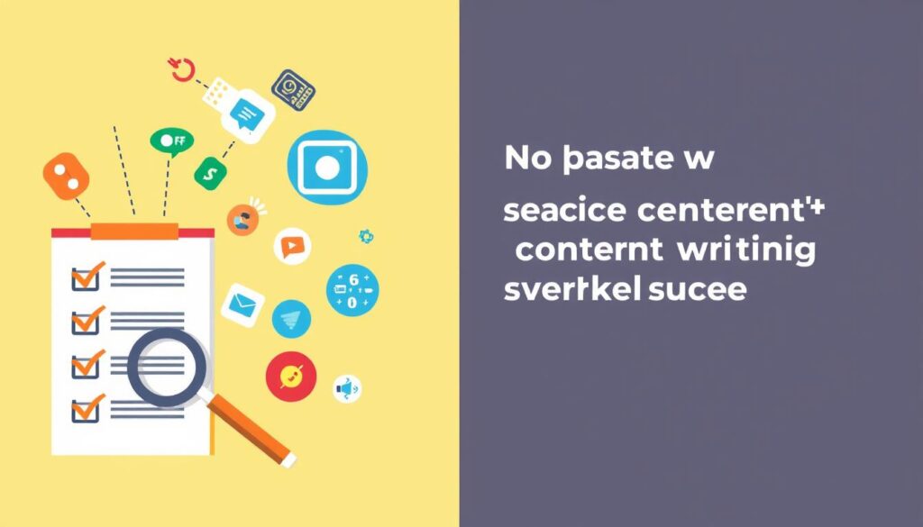 Generate an image representing the concept of choosing the right SEO content writing service