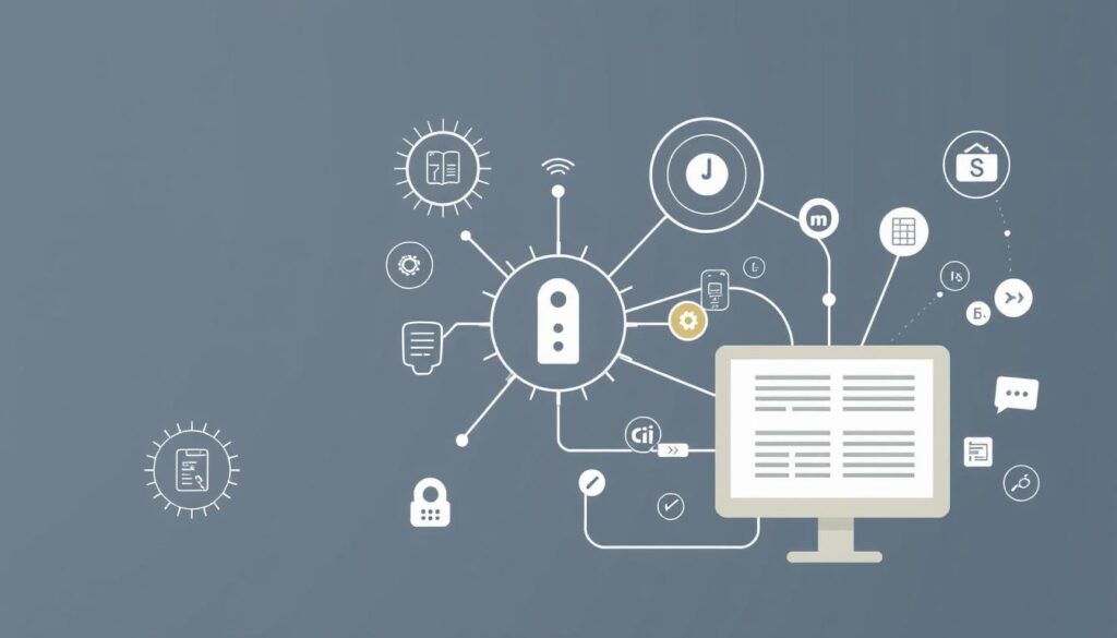 Generate an image representing the transformation of complex technology into clear content