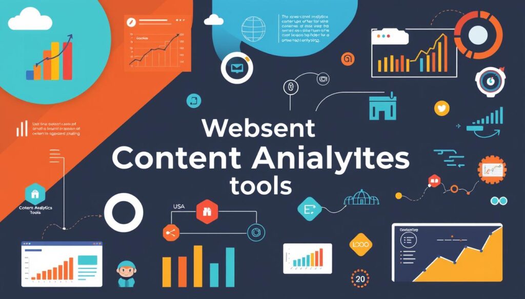 Generate an image representing website content analytics tools