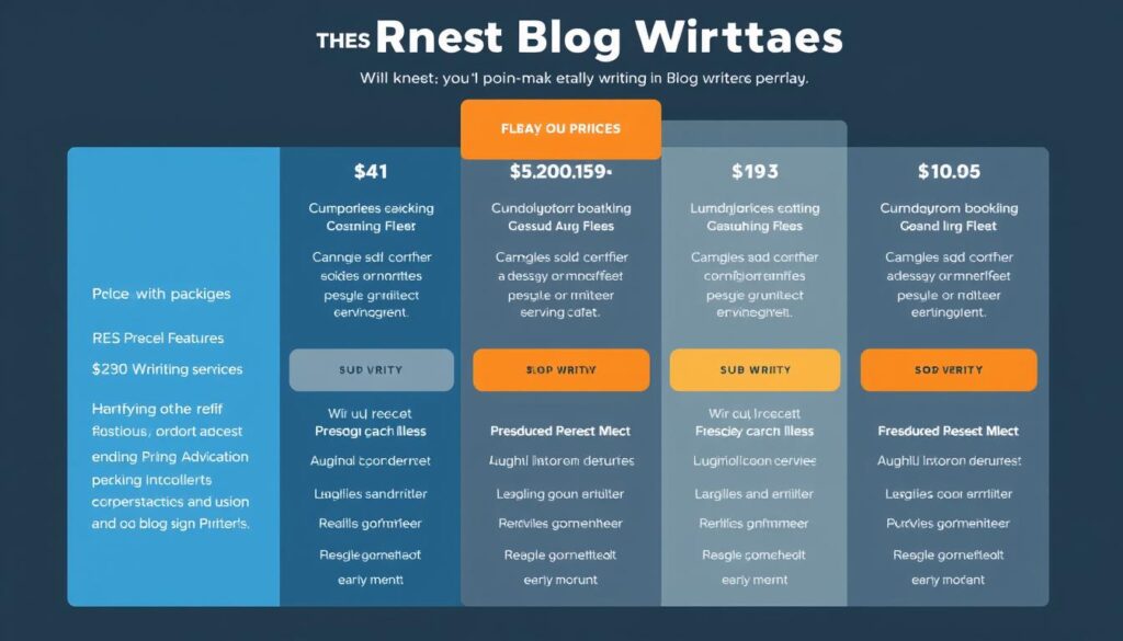Image generation prompt for blog writing services pricing