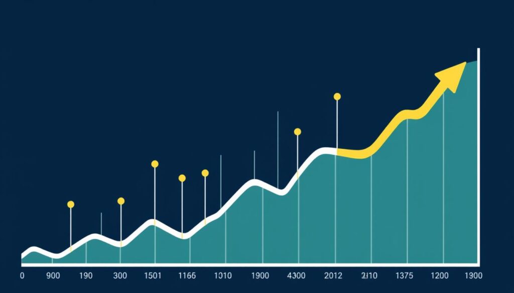 Image of a financial graph showing growth