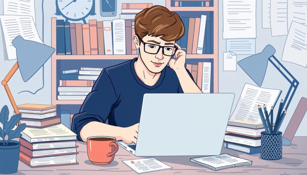 Image of a freelance content writer working on a laptop