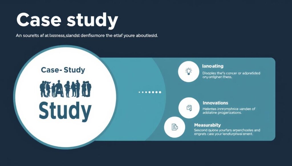 Image of a successful business scenario with a case study highlighted